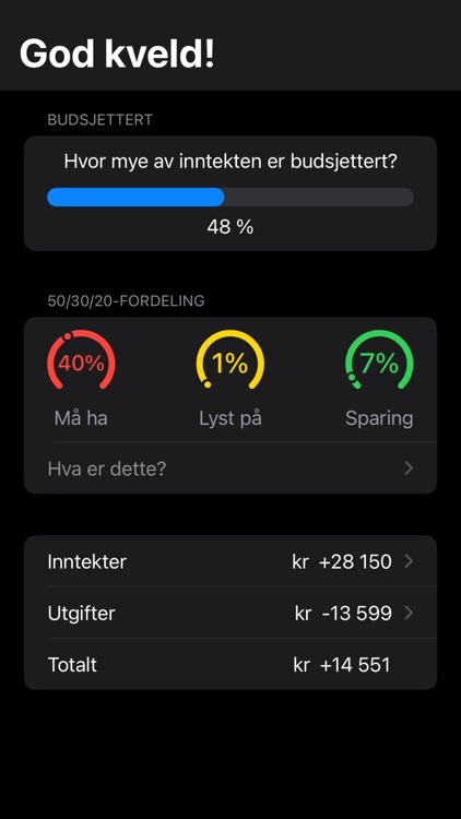 Budsjettappen screenshot-3