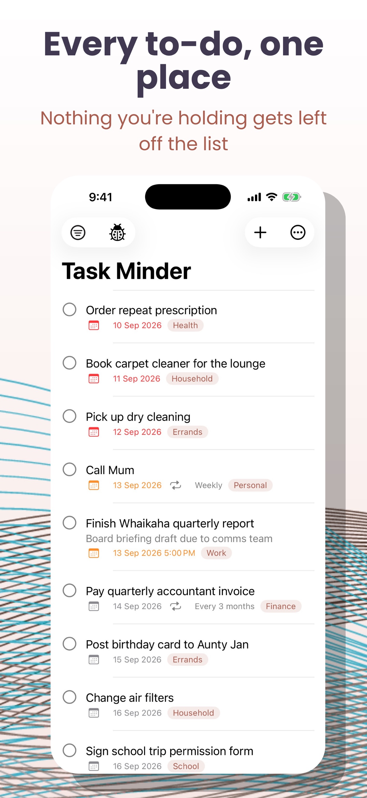Screenshot 1 of Task Minder: All In One Place