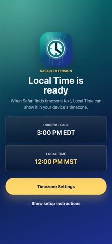 Local Time for Safari Screenshot 2 of 3
