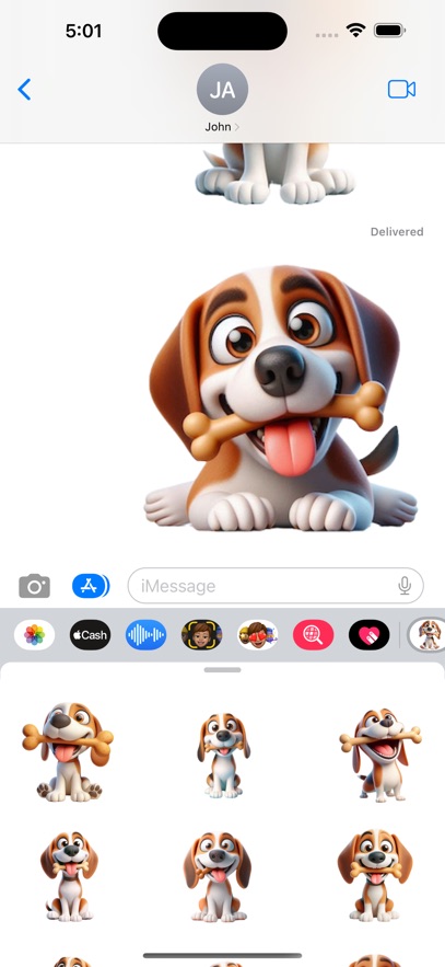 Beagle Treat Stickers