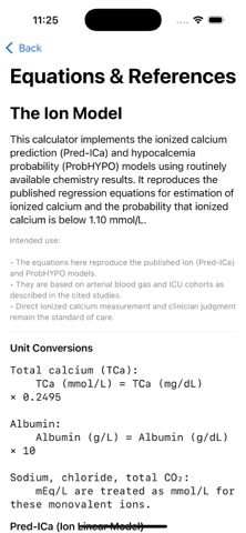 Ionized Calcium Calculator Screenshot 1 of 6