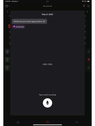 Minute - Audio Journal iPad screenshot