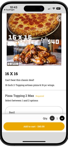 AWSOM Wings Pizza & Burgers screenshot