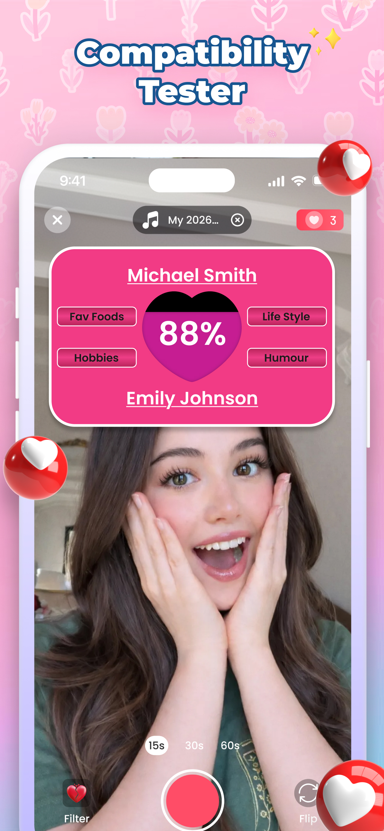 Love Tester: Prediction Filter