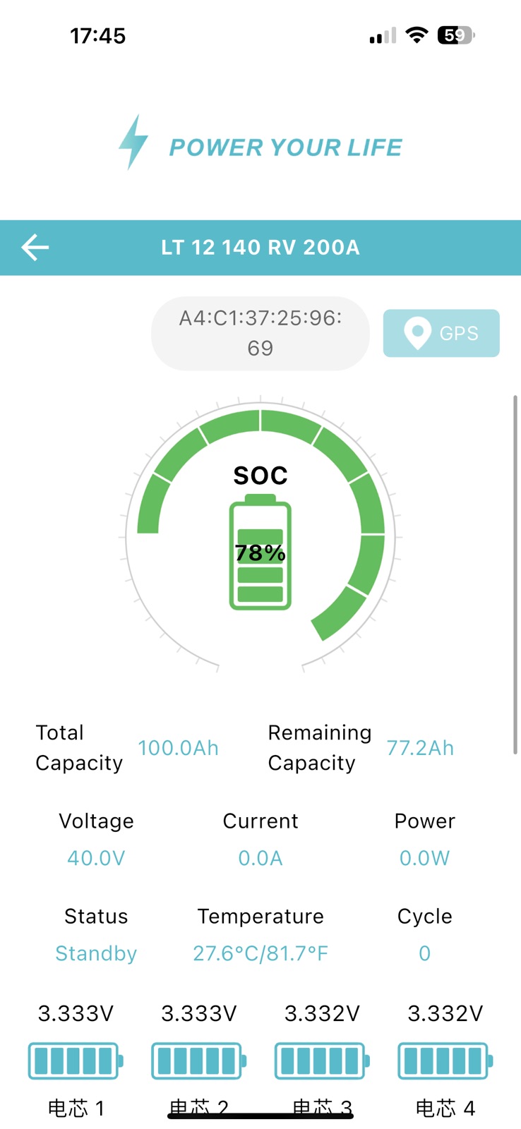 BATTERY BT iphone screenshot 2