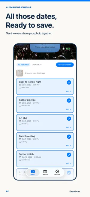 EventScan: Picture to Calendar screenshot 2