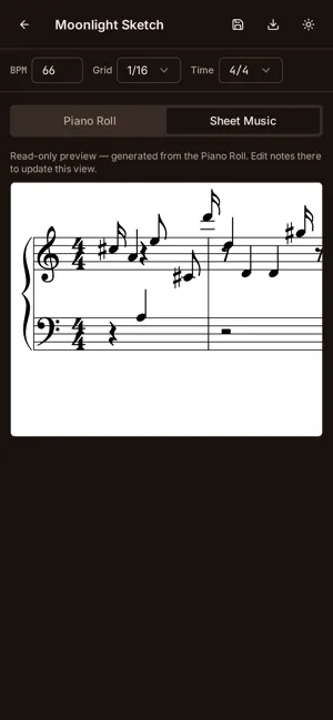 Leopold - Sheet Music & Midi screenshot 1