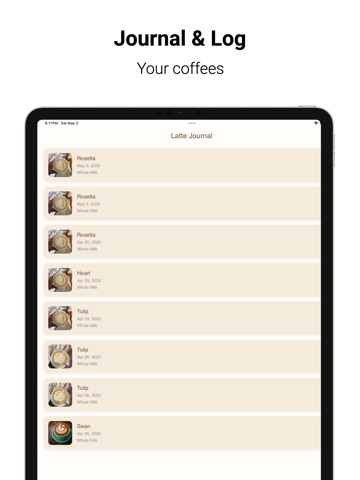Pourfect: Coffee Journal iPad screenshot