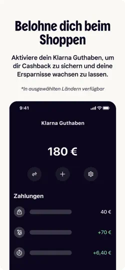 Screenshot von Klarna: Verwalte Geld Smarter auf dem iPhone 6