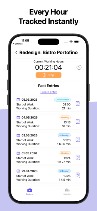 Project Time Tracker: Hours Screenshot 2 of 6