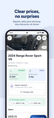 AutoRent LB - Car&Boat Rental App Store screenshot 5