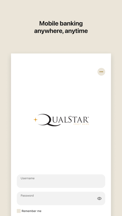 Screenshot #1 pour Qualstar CU Mobile Banking