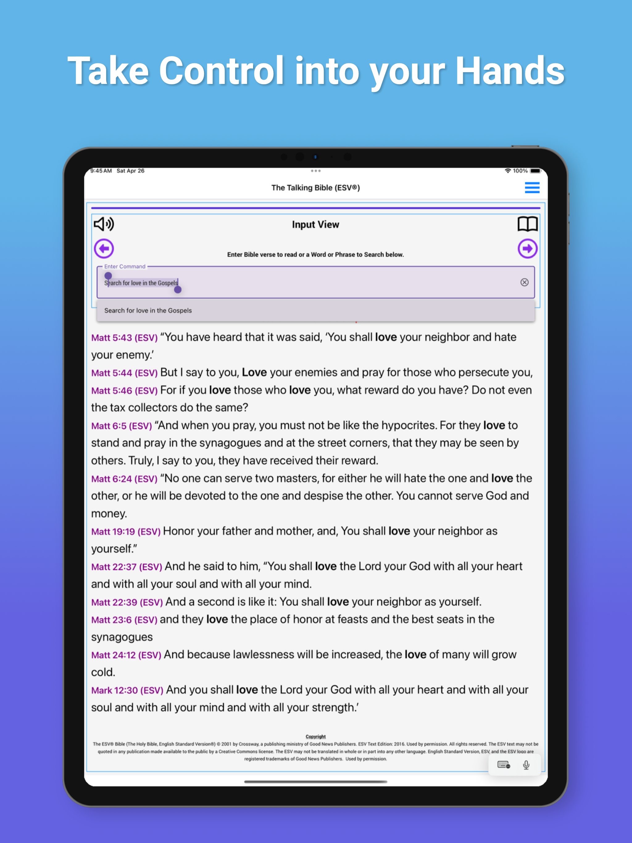 Talking Bible for The Blind