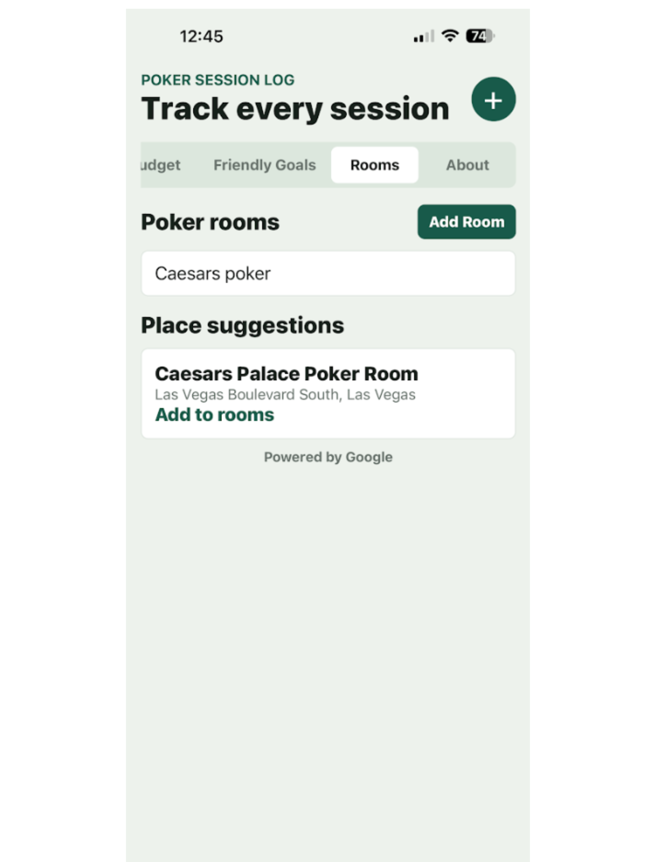 Poker Session Log