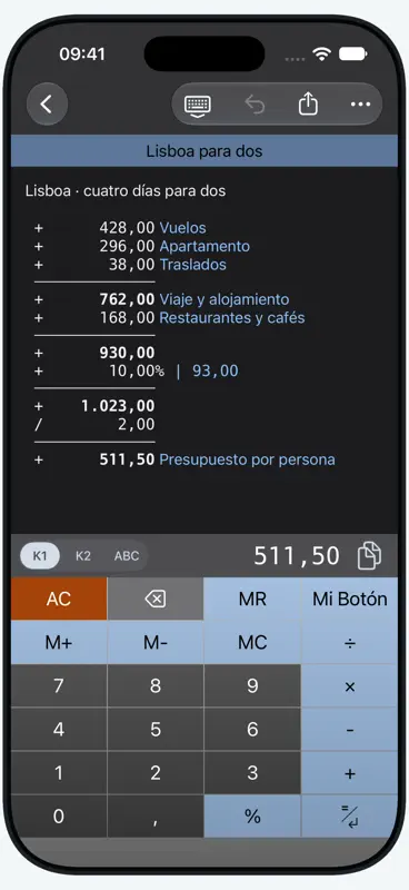 CalcTape calculadora de cinta screenshot 2 of 4