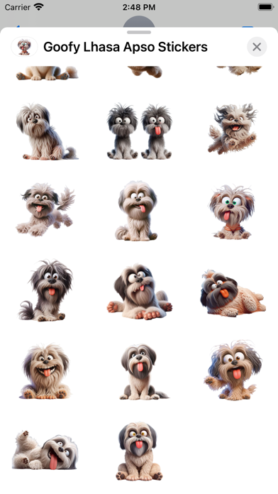 Screenshot #3 pour Goofy Lhasa Apso Stickers