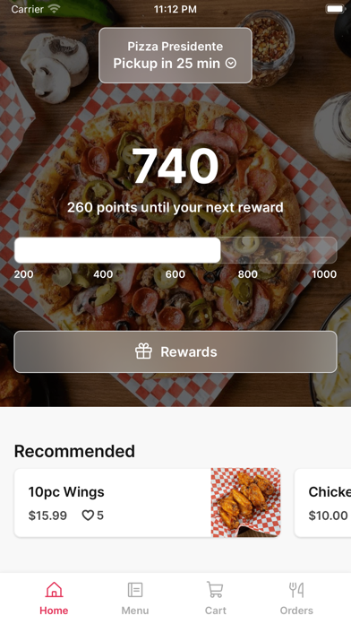 Pizza Presidente iPhone screenshot 1 - Food & Drink app