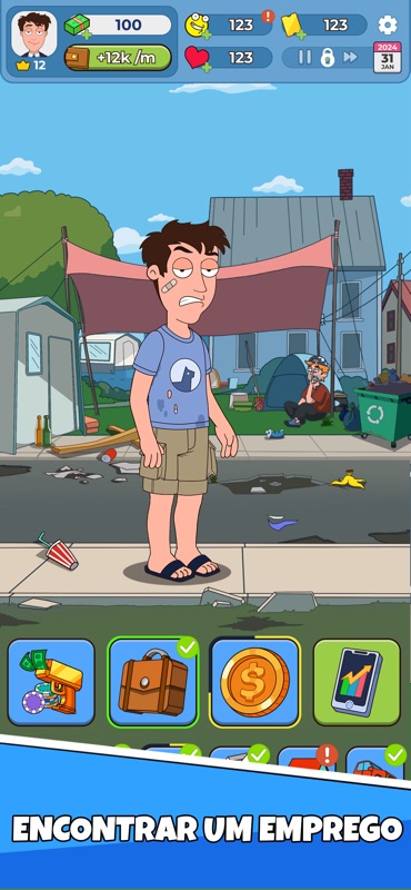 Idle Guy: Vida simulador jogo screenshot 3