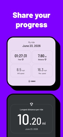 CoBike: Speed, Distance & Time iPhone screenshot