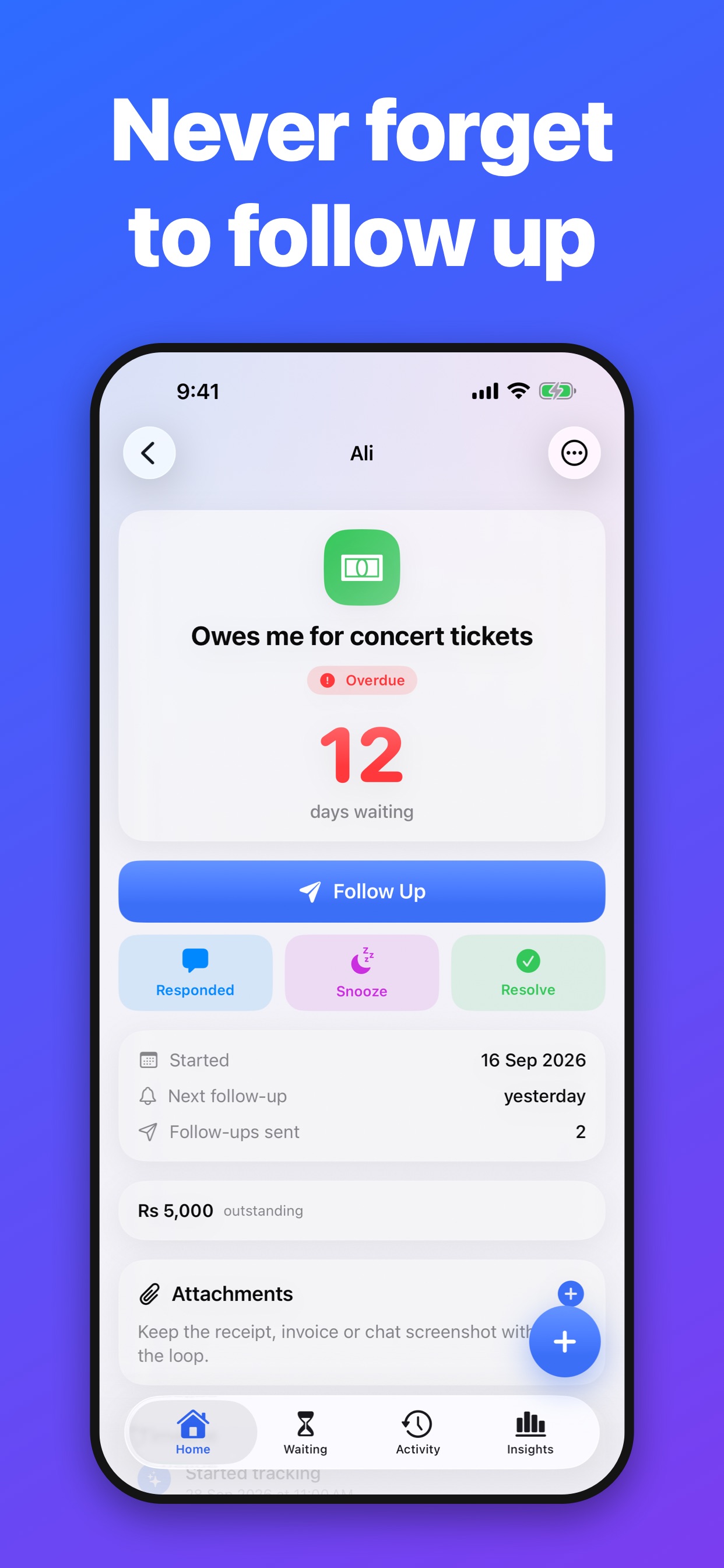 Screenshot 4 of WaitingOn: IOU & Debt Tracker