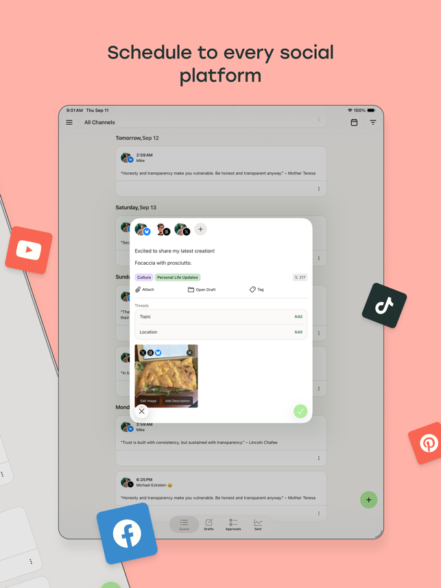 Buffer: Plan & Schedule Posts Screenshot