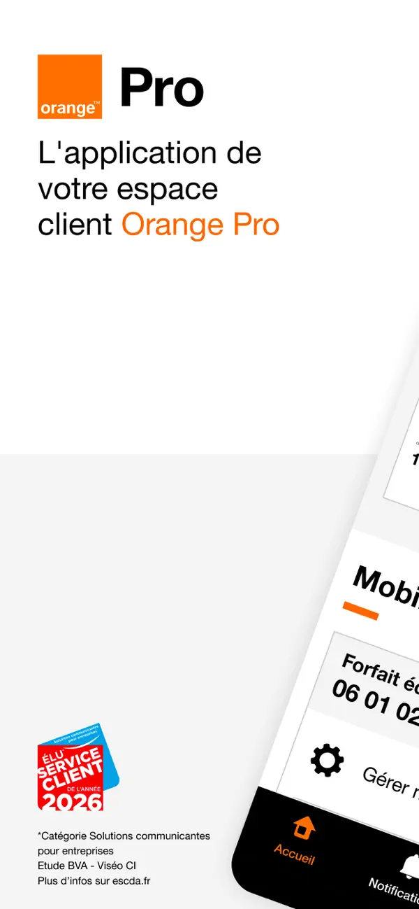 Screenshot #1 pour Orange Pro, espace client pro