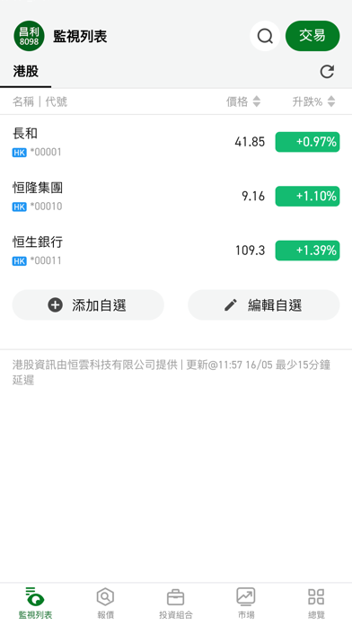 Cheong Lee Securities Ltd Screenshot