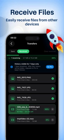 File transfer & Data Sharing iPhone screenshot