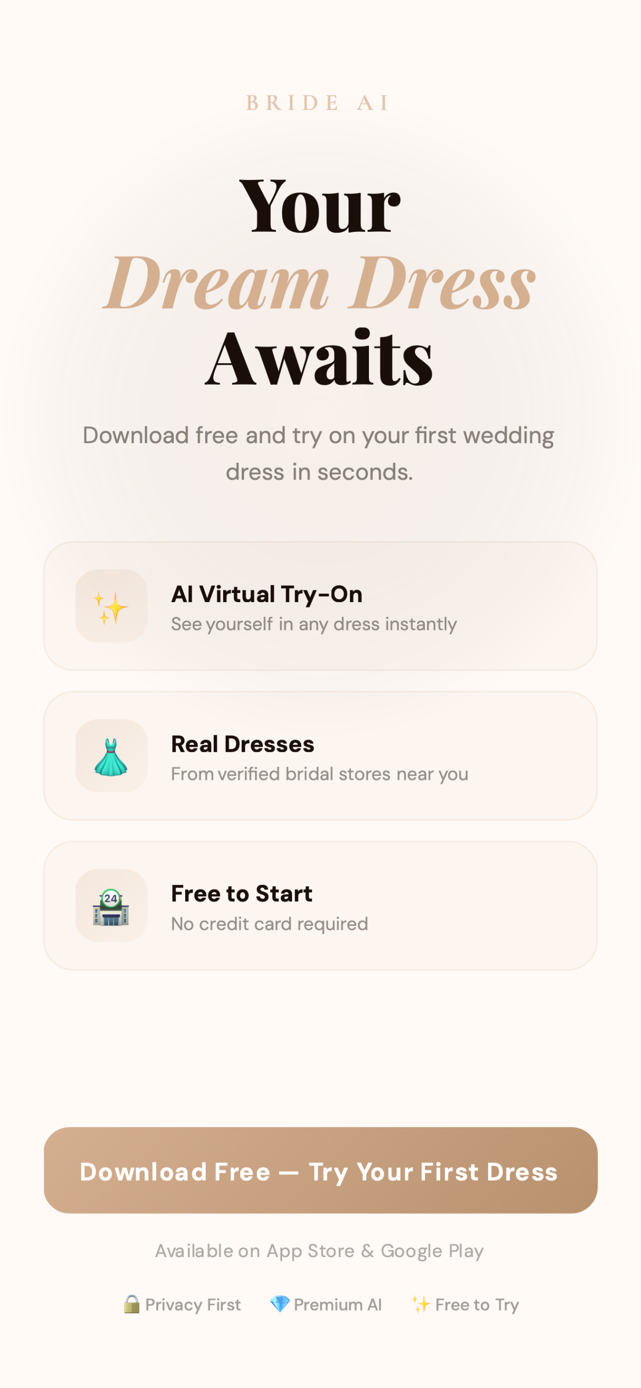 Bride AI·Wedding Dress Try-On