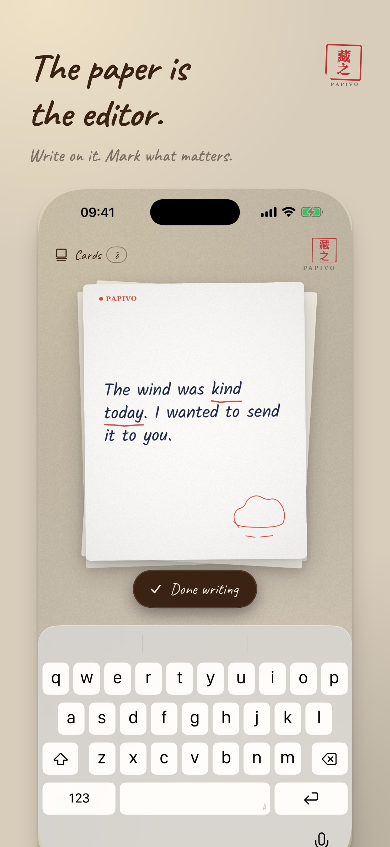 Screenshot 2 of Papivo: Handwritten Cards