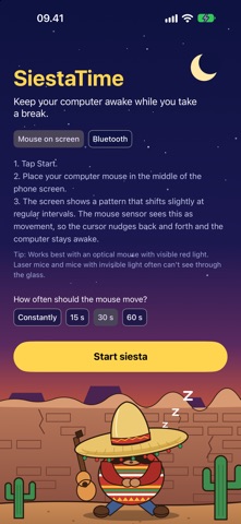 SiestaTime - Keep PC Awake screenshot 1