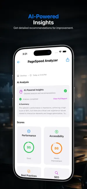 PageSpeed Insights Analyzer iPhone screenshot 2