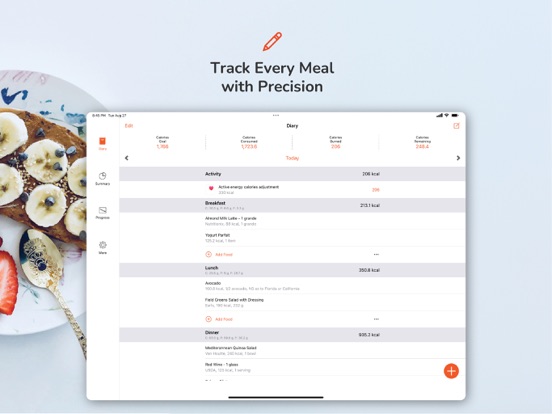 Calorieënteller Pro Tracker iPad app afbeelding 2
