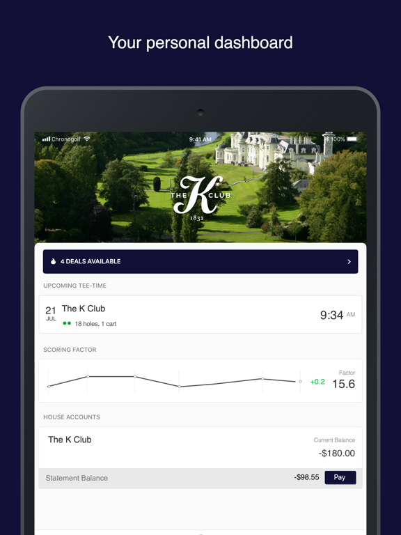 The K Club Golf iPad screenshot 2 - Sports app