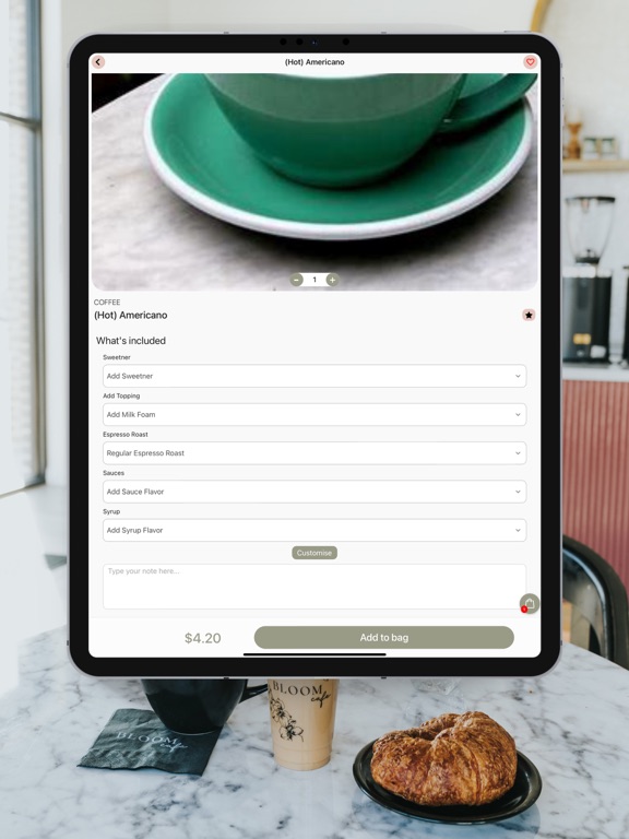 Bloom Cafe iPad screenshot 5 - Food & Drink app