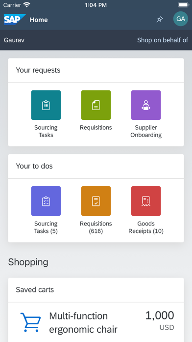 Screenshot #1 pour SAP Ariba Procurement