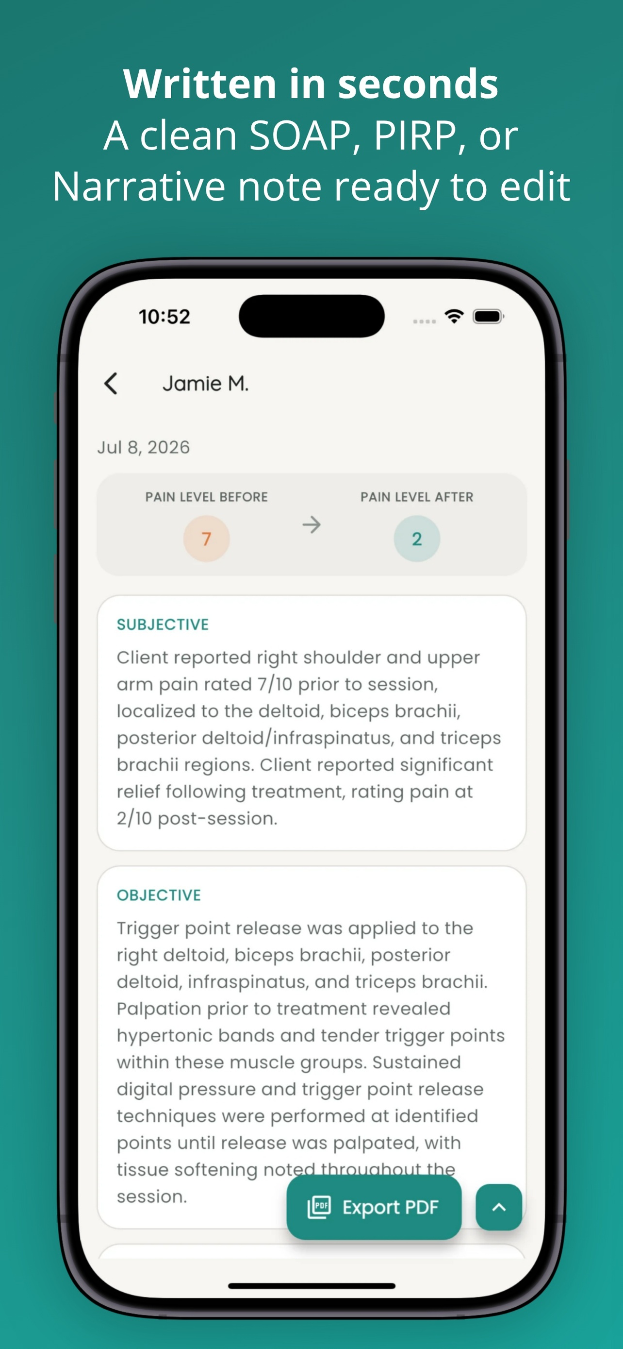 Massage Scribe AI: SOAP Notes screenshot 3