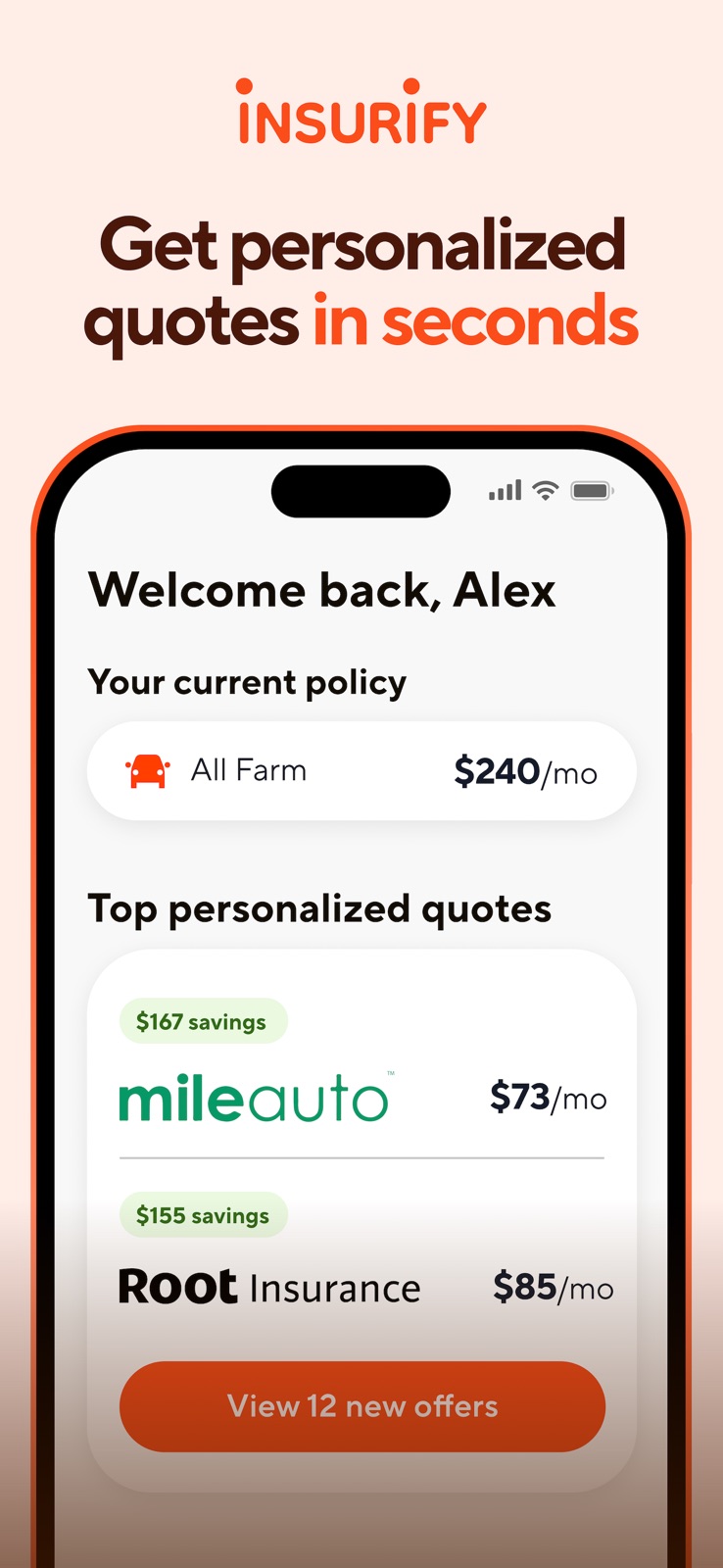 Insurify - Save on Insurance iphone screenshot 1