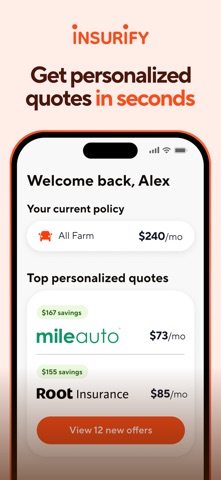 Insurify - Save on Insurance iPhone screenshot