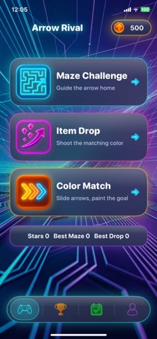 Arrow Rival - Neon Puzzle iPhone screenshot