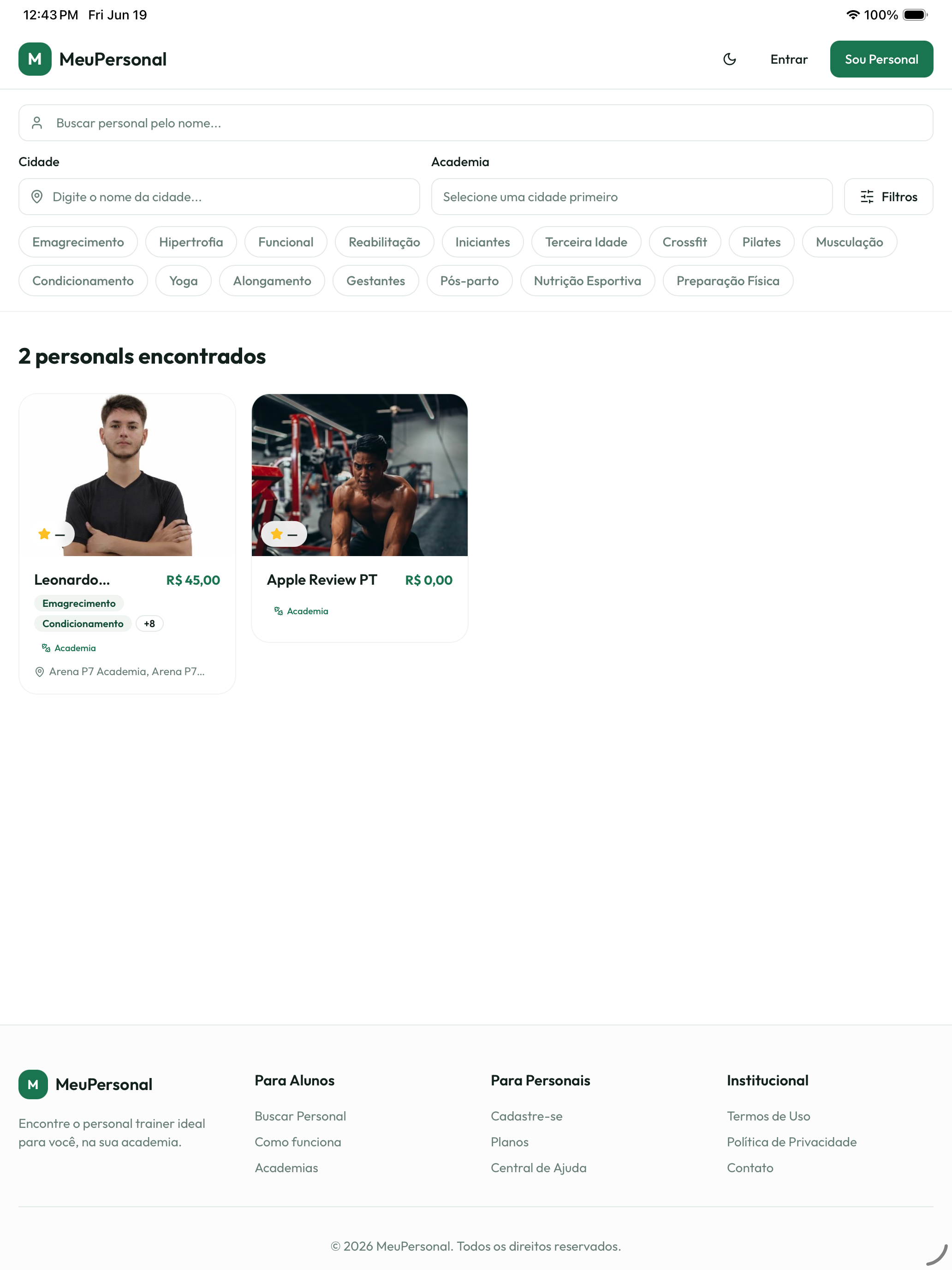 MeuPersonal - Personal Trainer screenshot 4