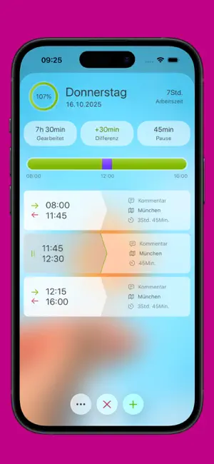 Automatische StempelUhr iPhone screenshot 6