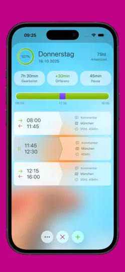 Screenshot von Automatische StempelUhr auf dem iPhone 6