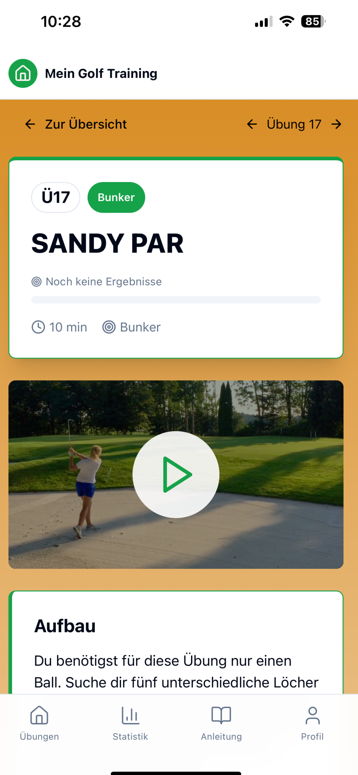 Mein Golf Training