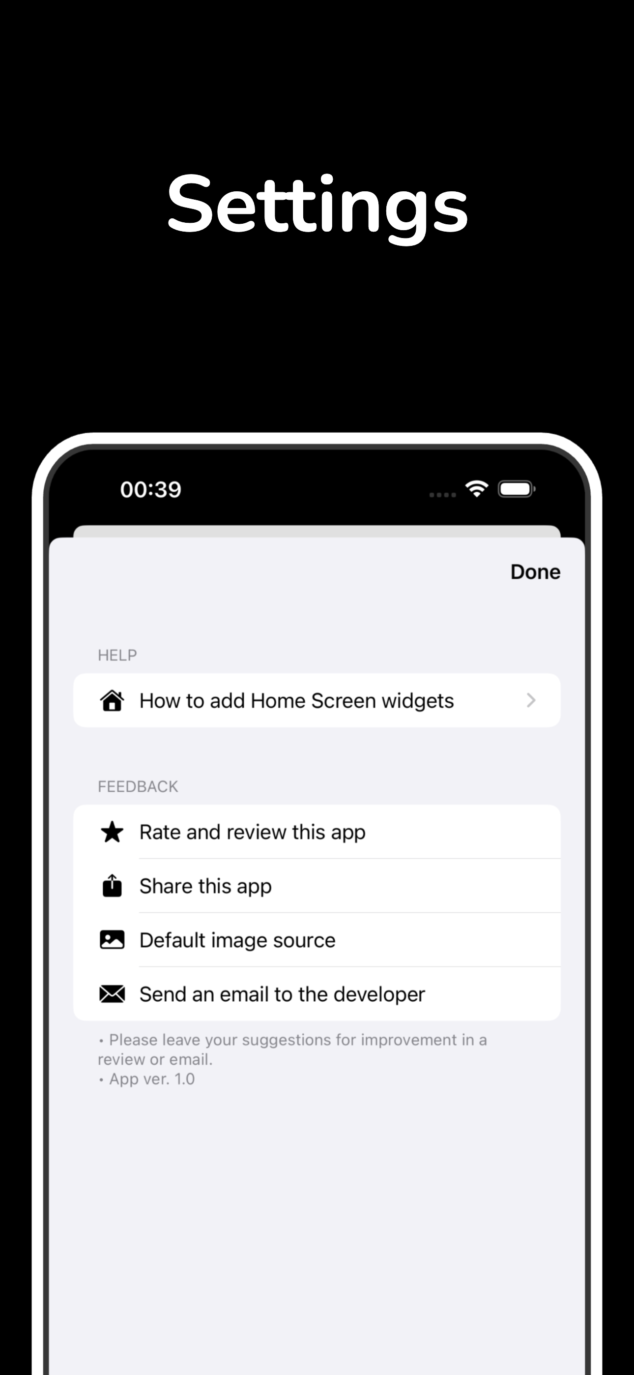 One Photo Widget