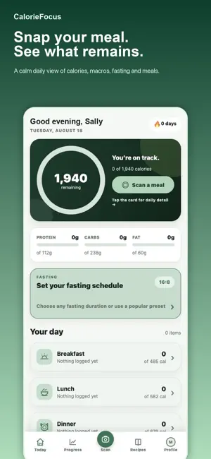 CalorieFocus screenshot 1