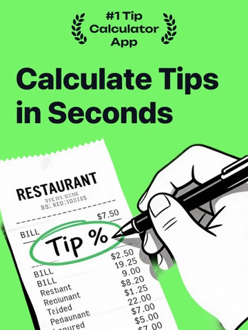 Tip Calculator Splitsy iPad screenshot