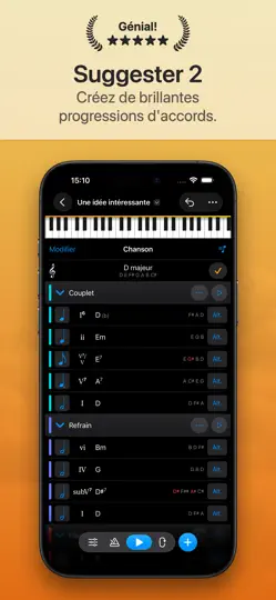 Capture d'écran de Suggester 2 : Accords & Gammes sur iPhone 1