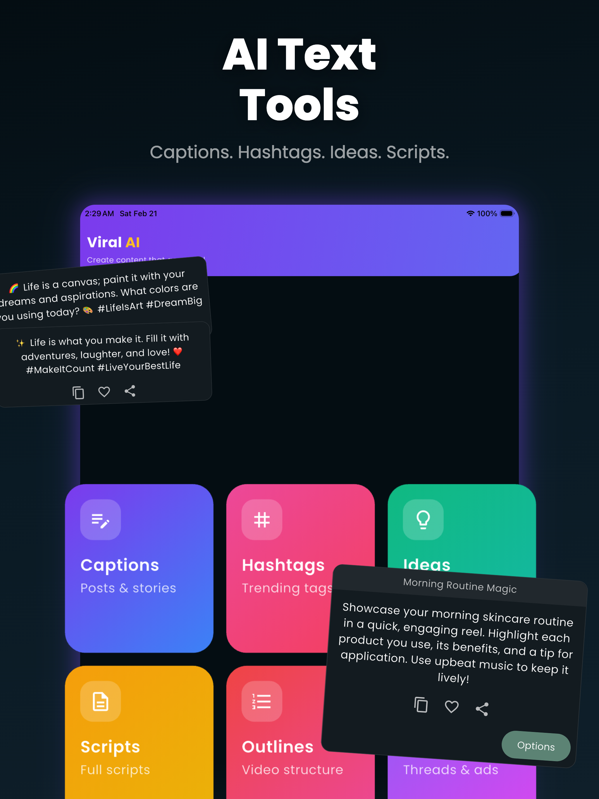 Viral AI: Caption & Hashtag
