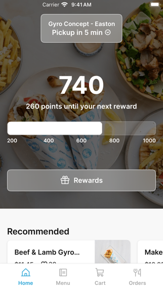 Gyro Concept iPhone screenshot 1 - Food & Drink app